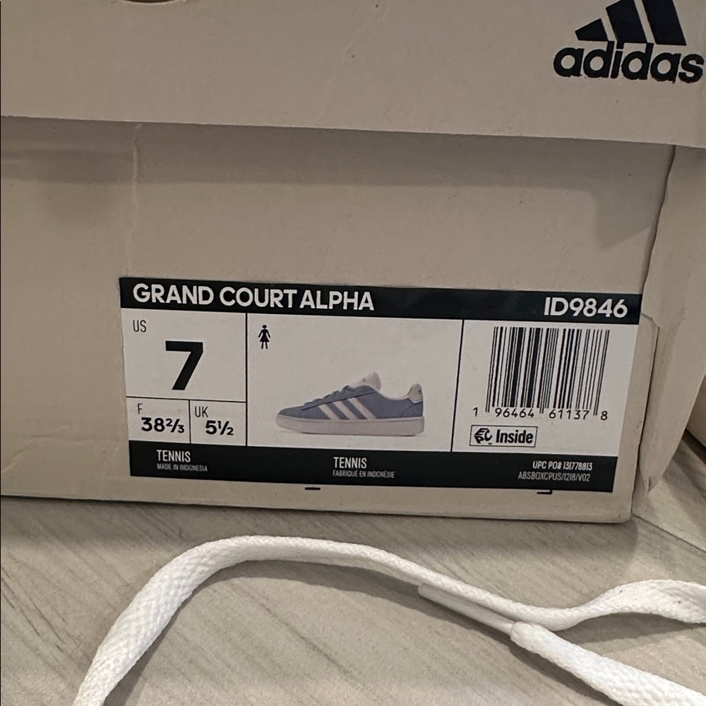 Adidas Grand Court Alpha Sneakers • Blue & White Classic Sneakers - Picture 4 of 10